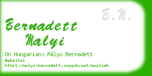 bernadett malyi business card